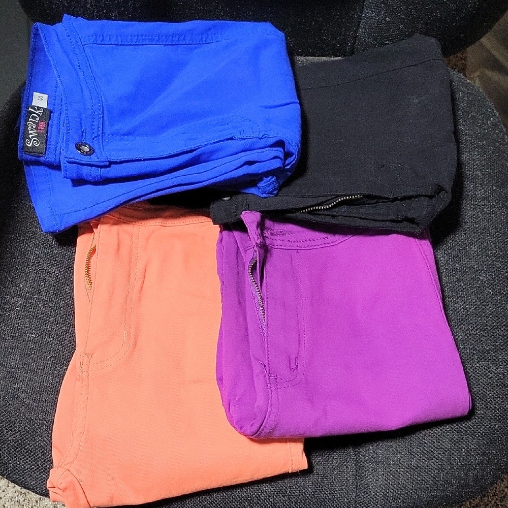 SWANK Women's Skinny Jeans — Blue, Black, Orange, Purple